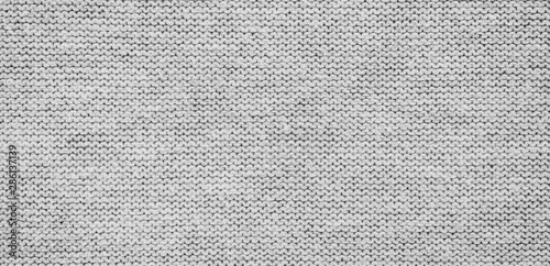 Fotografía panorama of grey fabric background and texture with copy space