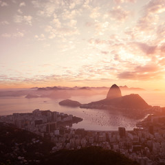 Fototapete - Sugarloaf mountain at dawn - Rio de Janeiro, Brazil