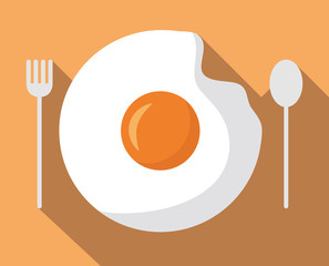 Sticker - breakfast cooking icons flat design