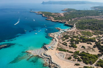 Canvas Print - Ibiza beach. Ibiza summer. Cala Conta Beach, ibiza. Spain.