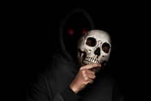Mysterious Man With Skull Mask