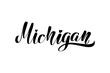 handwritten lettering Michigan