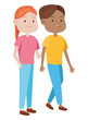 © Jemastock - Teenagers friends smiling and greeting cartoons