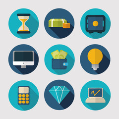 Wall Mural - finance business icons flat design