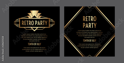 Art Deco Party Invitation Design Poster Mural XXL