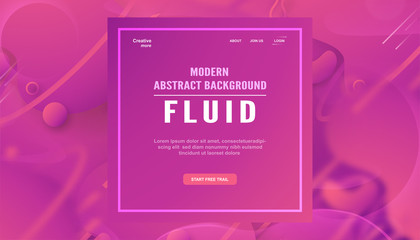 Wall Mural - Modern abstract gradient background in liquid and fluid style. Trend design of the world. 3D illustration template for web banner, business presentation, discount, advertisement.