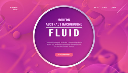 Wall Mural - Modern abstract gradient background in liquid and fluid style. Trend design of the world. 3D illustration template for web banner, business presentation, discount, advertisement.