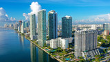 Fototapeta Miasto - Biscayne Bay Downtown Miami