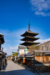 Wall Mural - yasaka pagoda and sannen zaka street in the morning, kyoto japan