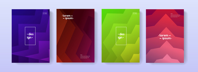 Poster - Modern geometric backgrounds collection vector design. Trendy cover for brochure, banner, poster, flayer, card.