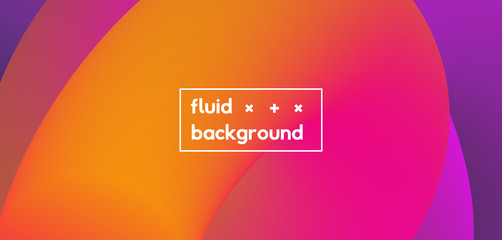 Poster - Fluid abstract background. Modern vibrant color gradient illustration. Liquid poster futuristic design.