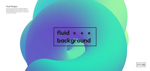 Poster - Fluid abstract background. Modern vibrant color gradient illustration. Liquid poster futuristic design.