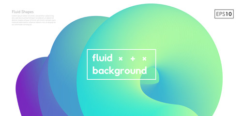 Poster - Fluid abstract background. Modern vibrant color gradient illustration. Liquid poster futuristic design.