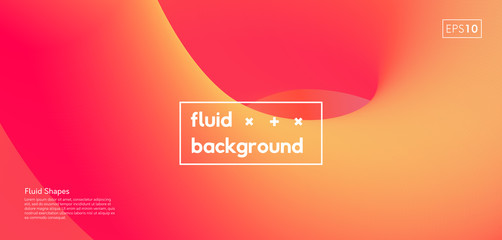 Poster - Fluid abstract background. Modern vibrant color gradient illustration. Liquid poster futuristic design.