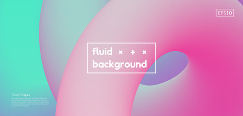 Poster - Fluid abstract background. Modern vibrant color gradient illustration. Liquid poster futuristic design.