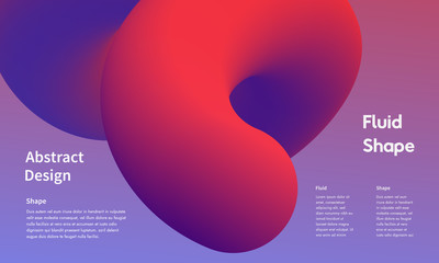 Aufkleber - Modern abstract background. 3d Fluid shape vector illustration.  Trendy wallpaper.