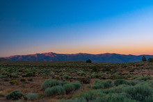Sunset Over The Sierra Nevada Mountains