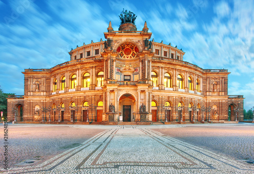 Dresden - Germany - Semper opera in the night Fototapete
