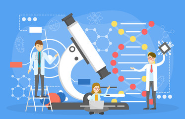 Nano technology concept. Science and laboratory experiment