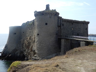 Poster - Vieux château, Ile d'Yeu, côte sauvage, Vendée, France