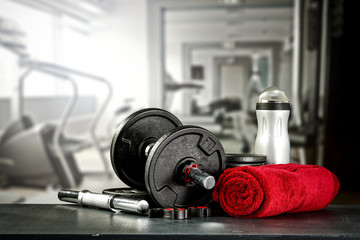 Gym interior and free space for your decoration. 