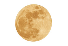 Full Moon Isolated On White Background.