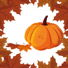 Poster - happy autumn season flat design