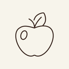 Wall Mural - Apple line icon