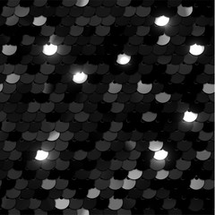 Wall Mural - Seamless black texture of fabric with sequins