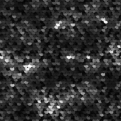 Wall Mural - Seamless black texture of fabric with sequins