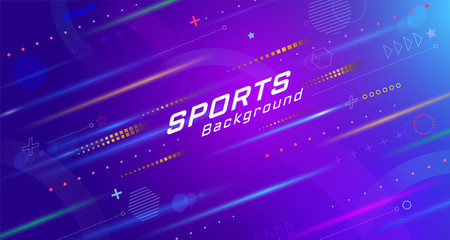 Modern abstract banner for sport geometric design in gradient background. Applicable for posters, cover, flyers, brochure, web etc. Vector design template.