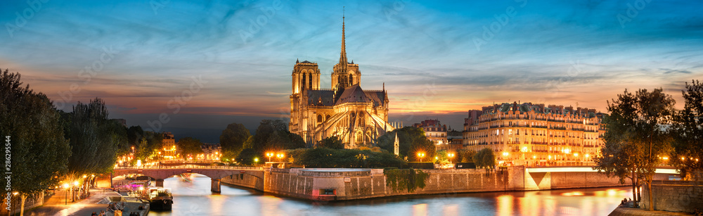 Notre Dame de Paris, France - obrazy, fototapety, plakaty 