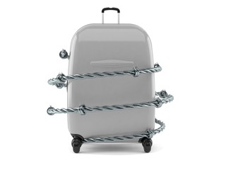 Poster - Suitcase with barbed wire