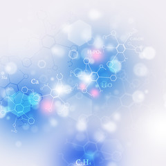 Wall Mural - genetics ans science blue background