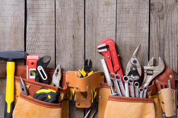 Canvas Print - Tool belt with hand tools