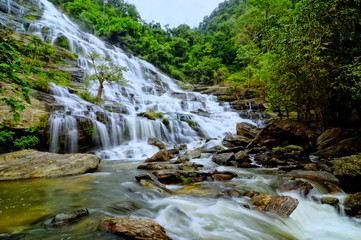 Wall Mural - Waterfall in forest. Mae Ya Waterfall,Chiang mai, Thailand.