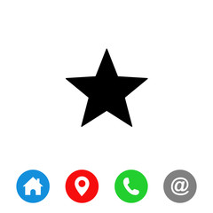Poster - Star icon vector. symbol for web site Computer and mobile vector.