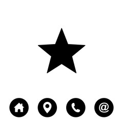 Poster - Star icon vector. symbol for web site Computer and mobile vector.