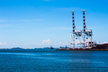 The shipping port in Thailand