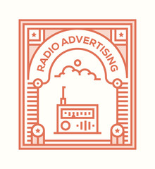 Canvas Print - RADIO ADVERTSING ICON CONCEPT