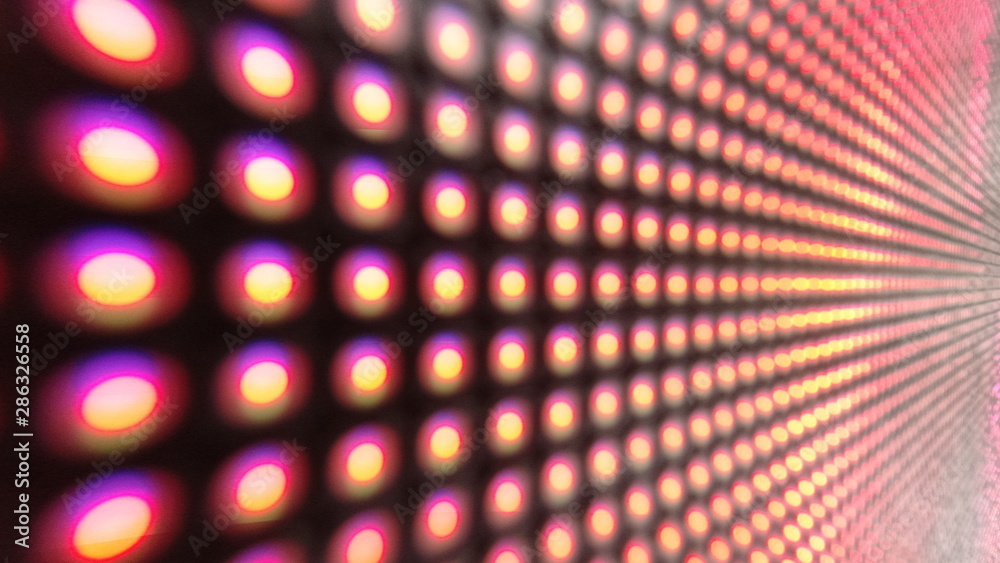 RGB LED Pixel Pitch - Red Green Blue - Color Mixing LEDS. Perspective ...