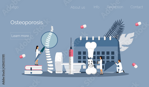 Cuadros en Lienzo Osteoporosis world day concept, osteoarthritis anatomical vector