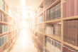 Abstract blurred public library interior space. blurry room with bookshelves by defocused effect. use for background or backdrop in business or education concepts