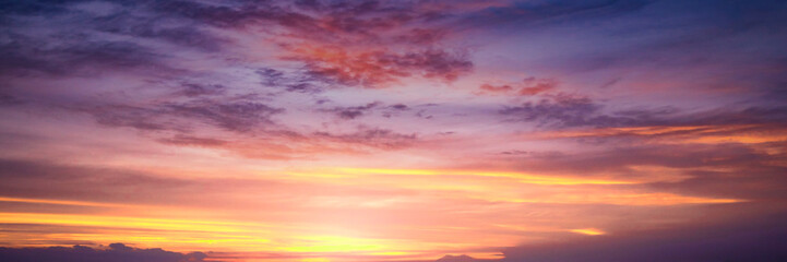 Wall Mural - colourful sky and clouds sunset background