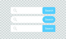 Search Bar Icon, Www Search Icon Set, Vector Illustration