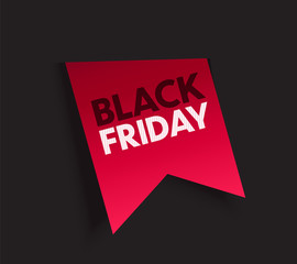 Wall Mural - Black friday sale vector tag.