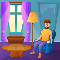 Poster - Armchair concept banner. Cartoon illustration of armchair vector concept banner for web design