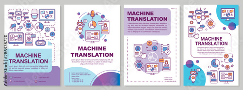 Fotomural Machine translation brochure template layout