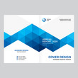 © Printing design - Cover design for presentations and advertising, creative layout of booklet cover, catalog, flyer, fashionable blue background for text and photo
