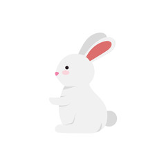 Wall Mural - cute and little rabbit character